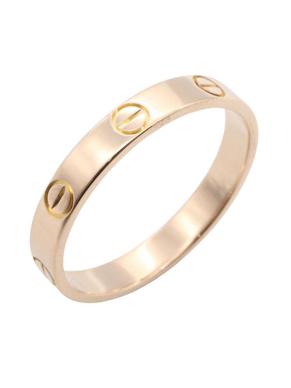 Cartier Mini Love Ring 18Kpg Pink Rose #282634C13B
